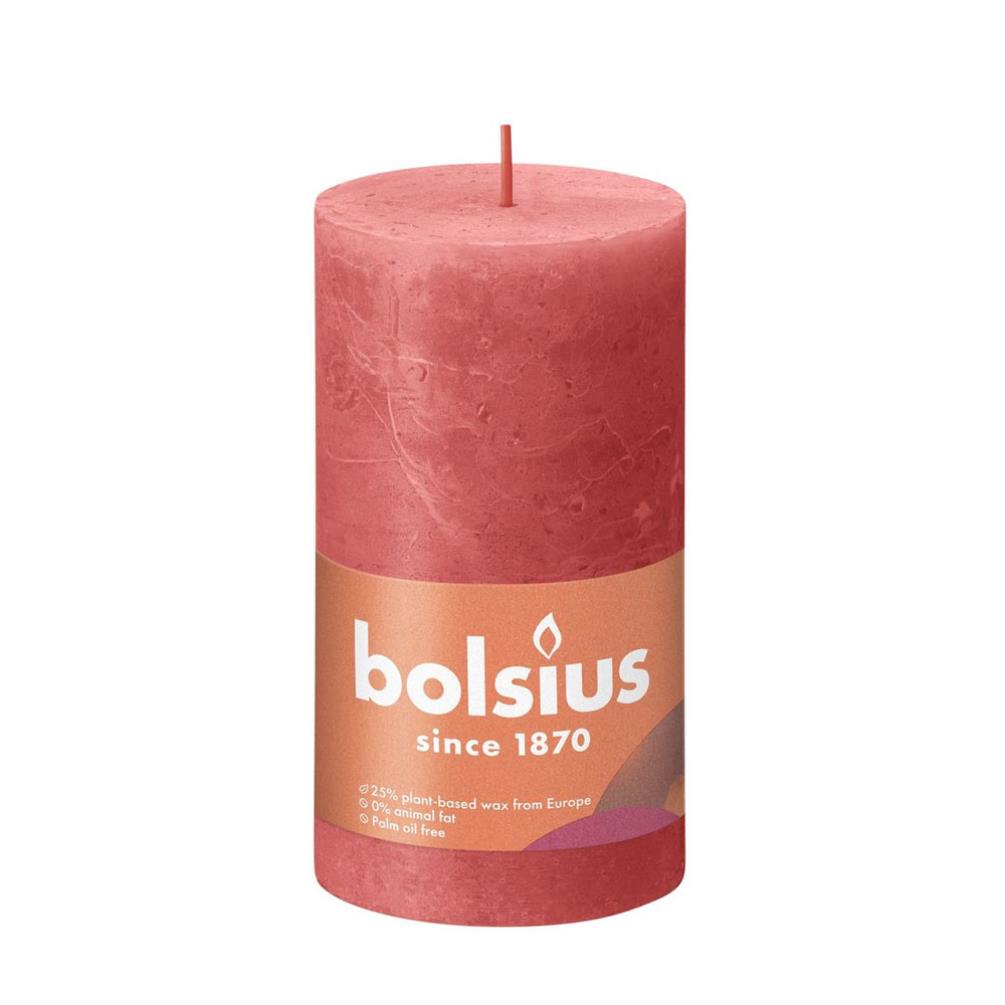Bolsius Blossom Pink Rustic Shine Pillar Candle 13cm x 7cm £6.29